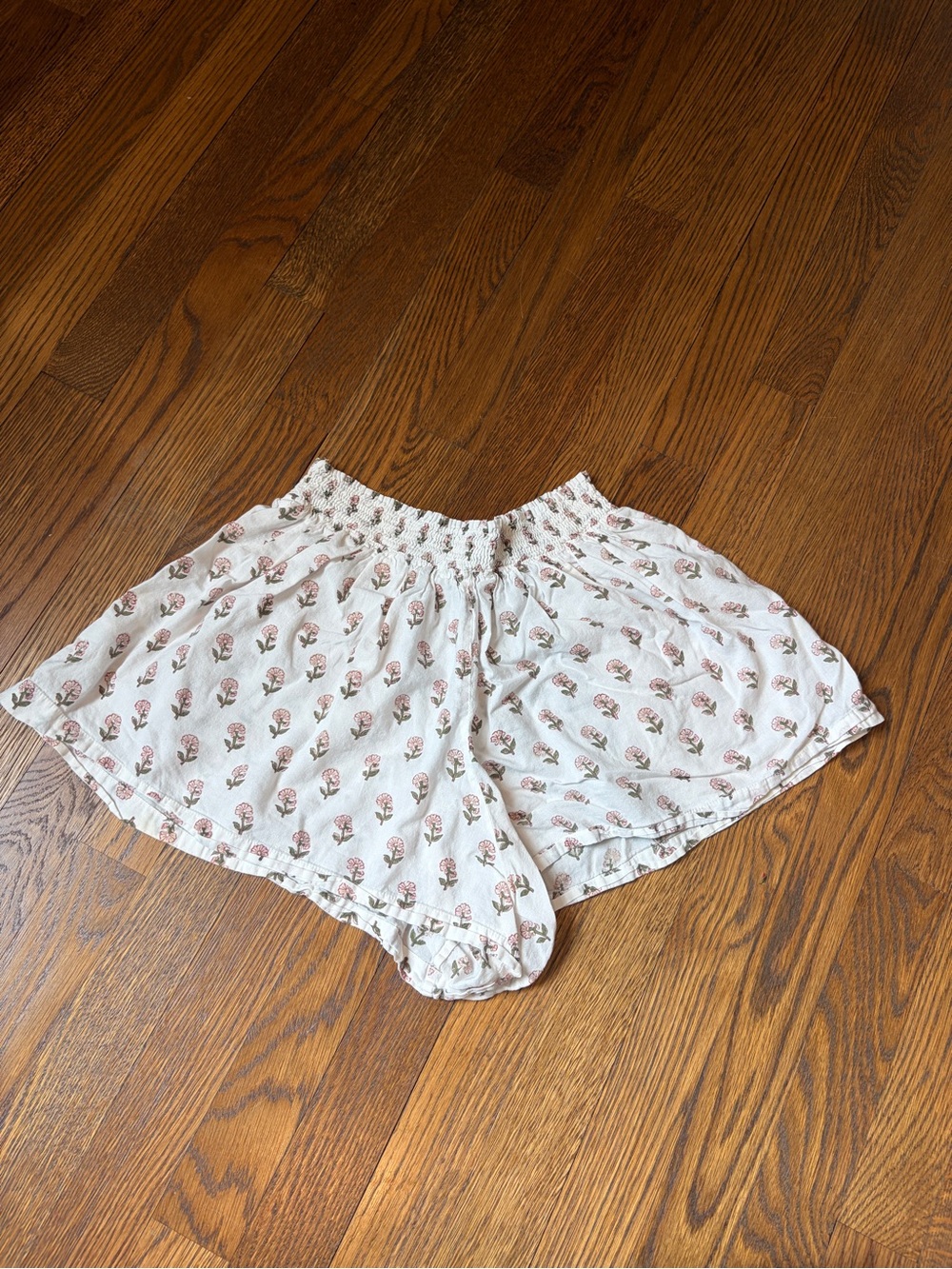 THE GREAT. Cream Floral Print Women’s Sleep shorts